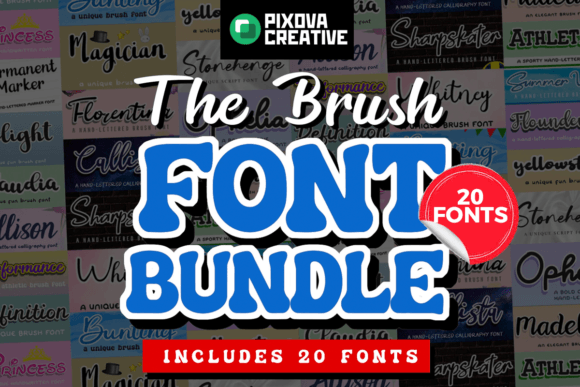 20 Crafty Brush Bundle: Elevate Your Brand with Beautiful Fonts