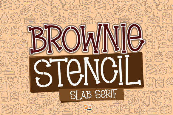 Brownie Stencil Font: A Quirky Slab Serif for Digital Design