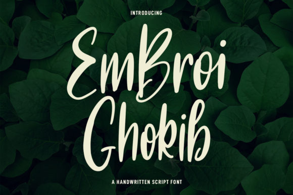 Embroi Ghokib: A Beautiful Script Font for Creative Makers