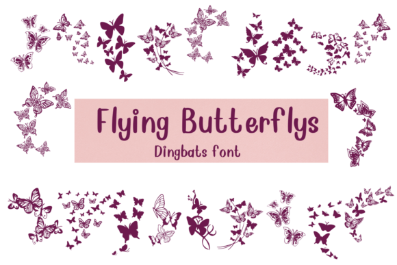 Flying Butterflies Typeface: A Playful Dingbat for Campaign Creatives