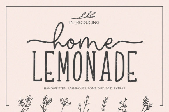 Home Lemonade Typeface: Farmhouse Elegance for Web Design