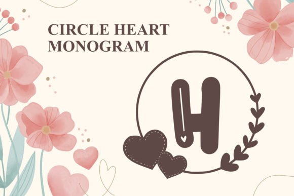 Monogram Circle Heart: A Decorative Typeface for Editorial Elegance