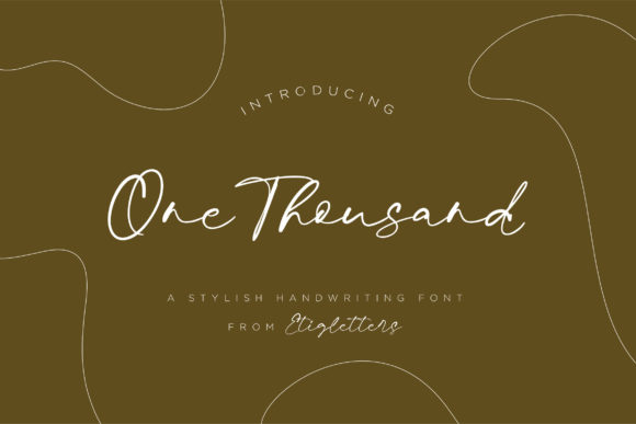One Thousand: A Beautiful Typeface for Business Branding