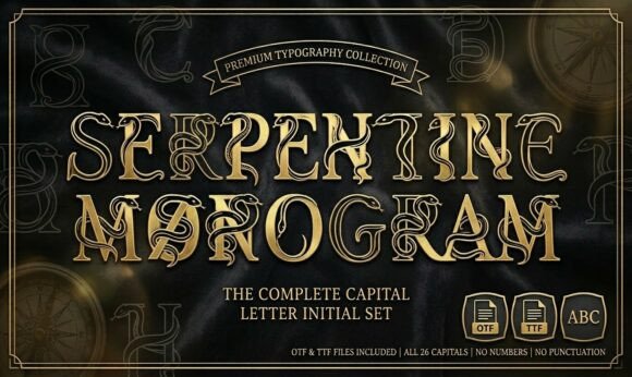 Serpentine Monogram: A Designer’s Journey with a Mystical Typeface