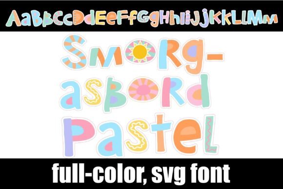 Smorgasbord Pastel: A Color Font for Creative Editorial Design
