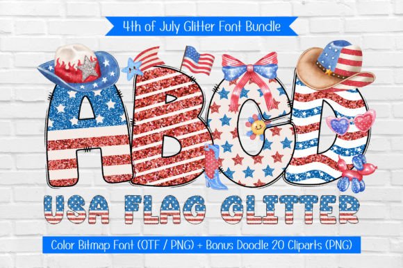 Usa Flag Glitter: A Sparkling Font for Bold Campaigns