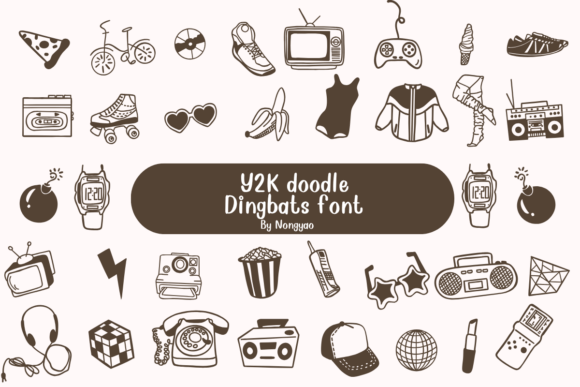 Y2k Doodle Font: A Playful Typeface for Your Brand
